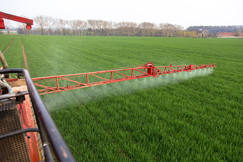 Spraying Herbicides