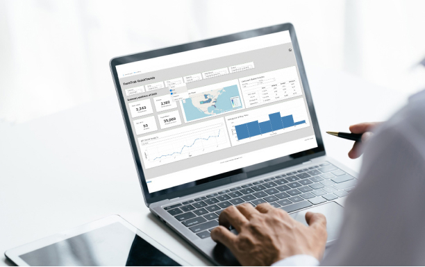 Interlytics data on laptop screen